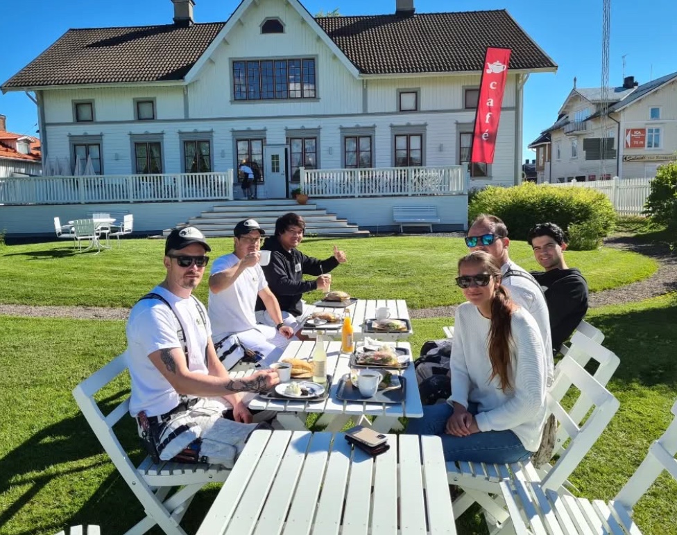 Fikapaus på Jannesgården i Malung.